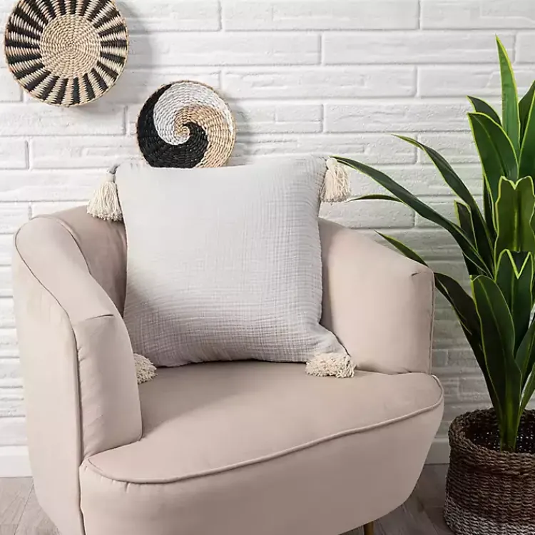 Best Gauze Organic Tassel Throw Pillow Pillows