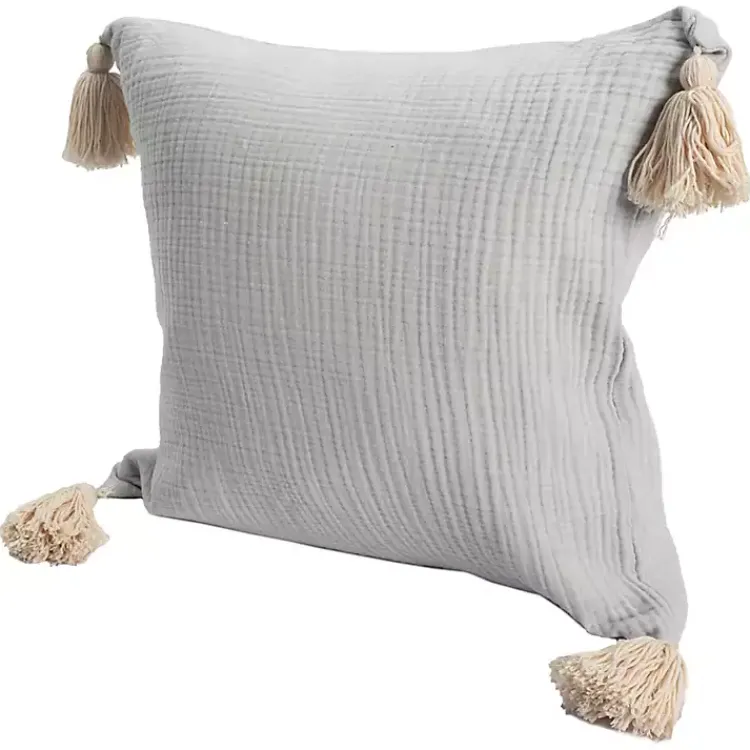 Best Gauze Organic Tassel Throw Pillow Pillows