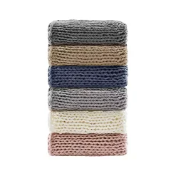 Clearance Hand Made Chunky Double Knit Throw Blanket Blankets & Throws