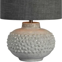 Kirklands Home Table Lamps|Ivory Hobnail Table Lamp Gray