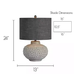 Kirklands Home Table Lamps|Ivory Hobnail Table Lamp Gray