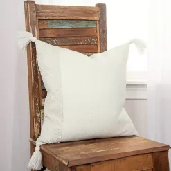 New Kantha Stitch Recycled Throw Pillow Pillows