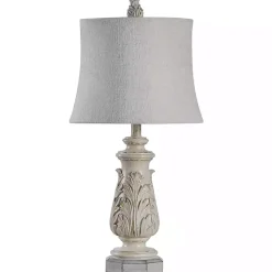 Kirklands Home Table Lamps|Ivory Leaf Scroll Table Lamp White