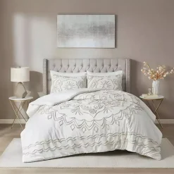 Kirklands Home Comforters|Medallion Full/Queen 3-pc. Comforter Set Ivory