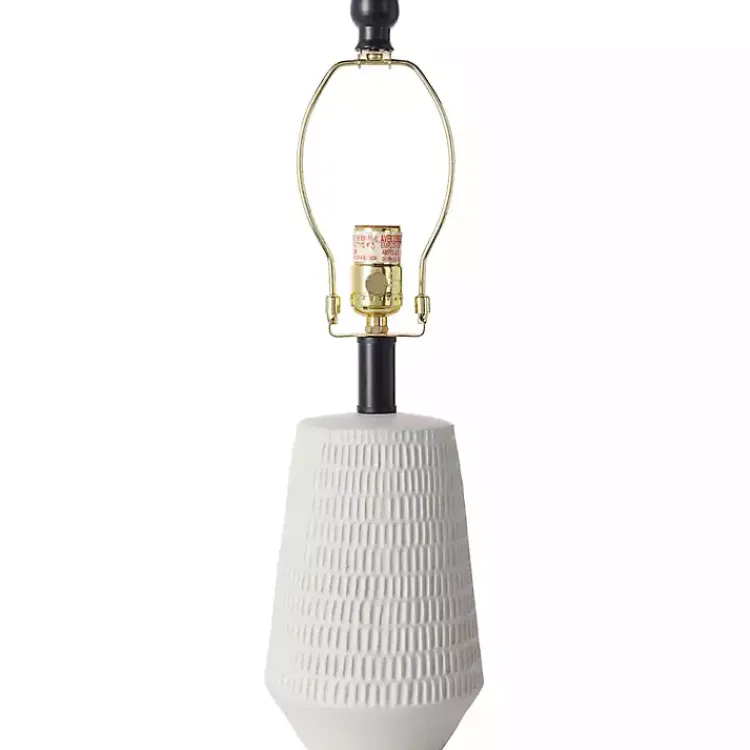 Kirklands Home Table Lamps|Modern Etched Table Lamp Ivory
