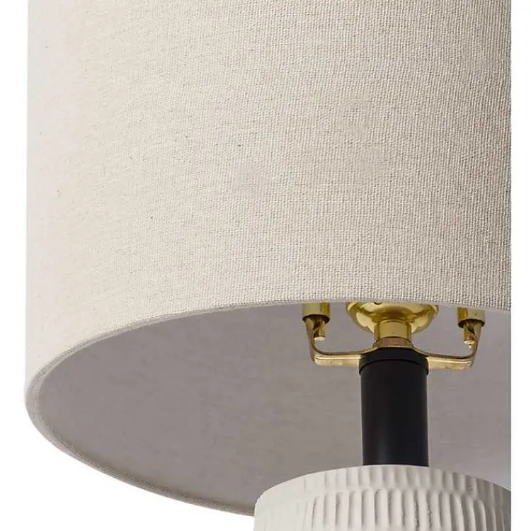 Kirklands Home Table Lamps|Modern Etched Table Lamp Ivory