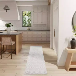 Kirklands Home Area Rugs|Moroccan Washable Runner, 2x12 Ivory