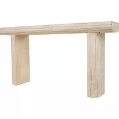 Kirklands Home Console Tables|Natural Wood Grain Console Table Ivory