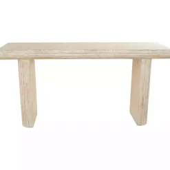 Kirklands Home Console Tables|Natural Wood Grain Console Table Ivory