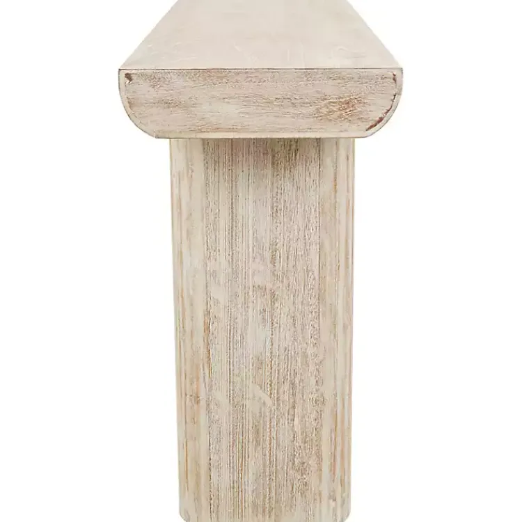 Kirklands Home Console Tables|Natural Wood Grain Console Table Ivory