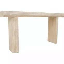 Kirklands Home Console Tables|Natural Wood Grain Console Table Ivory