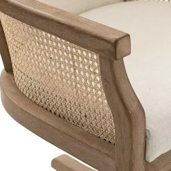 Kirklands Home Office Furniture|Rattan Swivel Office Chair Ivory