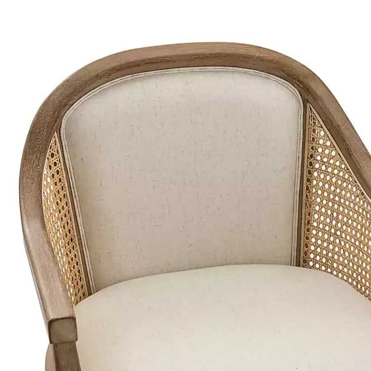Kirklands Home Office Furniture|Rattan Swivel Office Chair Ivory
