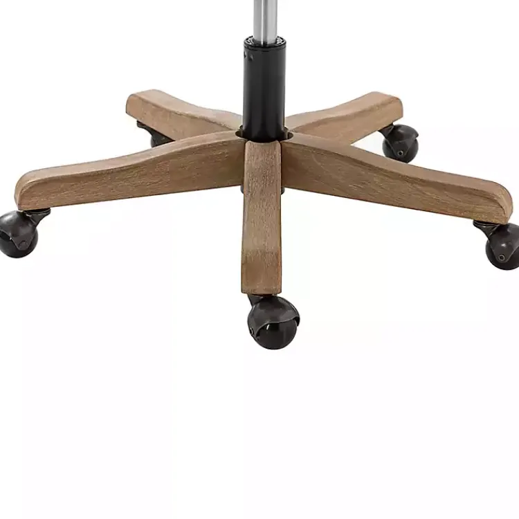 Kirklands Home Office Furniture|Rattan Swivel Office Chair Ivory