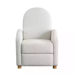 Kirklands Home Accent Chairs|Rounded Push Back Recliner Ivory