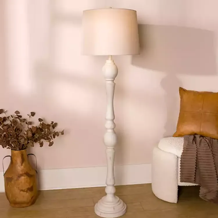 Kirklands Home Floor Lamps|Savannah Floor Lamp Ivory
