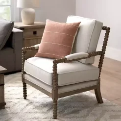 Kirklands Home Accent Chairs|Spencer Spindle Armchair Ivory