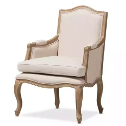 Kirklands Home Accent Chairs|Streaked Antique Accent Chair Ivory