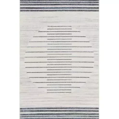 Kirklands Home Area Rugs|Ivory Striated Sphere Washable Area Rug, 2x4