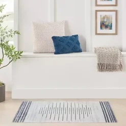 Kirklands Home Area Rugs|Ivory Striated Sphere Washable Area Rug, 2x4