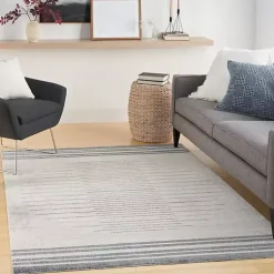 Kirklands Home Area Rugs|Ivory Striated Sphere Washable Area Rug, 6x9