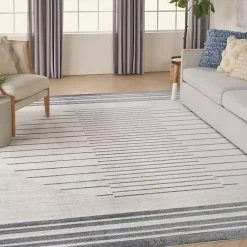 Kirklands Home Area Rugs|Ivory Striated Sphere Washable Area Rug, 7x10