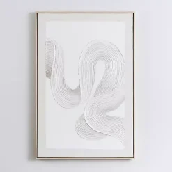 Kirklands Home Canvas Art|Ivory Swirls Framed Canvas Art Print