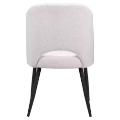 Kirklands Home Dining Chairs|Ivory Teddy Upholstered Dining Chairs, Set of 2 White