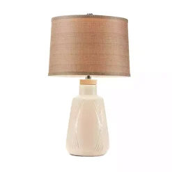 Kirklands Home Table Lamps|Ivory Textured Ceramic Boho Table Lamp Brown