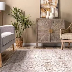 Kirklands Home Area Rugs|Transitional Floral Area Rug, 8x10 Ivory