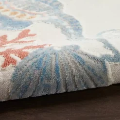 Kirklands Home Area Rugs|Ivory Underwater Paradise Area Rug, 7x9