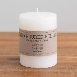 Hot Unscented Pillar Candle, 4 in. Candles