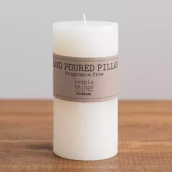 Hot Unscented Pillar Candle, 6 in. Candles