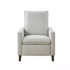 Kirklands Home Accent Chairs|Upholstered Push-Back Recliner Ivory