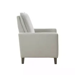 Kirklands Home Accent Chairs|Upholstered Push-Back Recliner Ivory