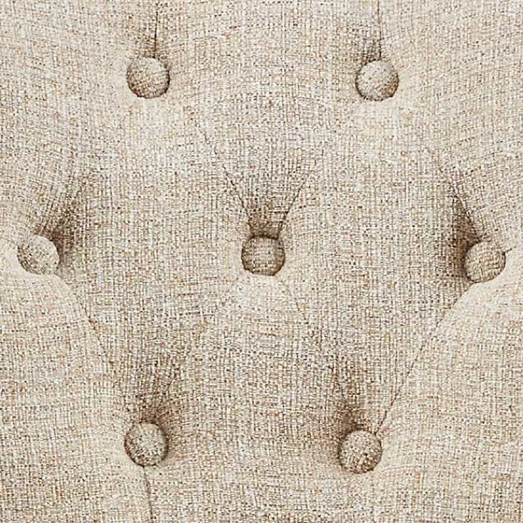 Kirklands Home Dining Chairs|Upholstered Tufted Dining Chairs, Set of 2 Ivory