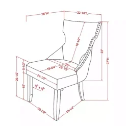 Kirklands Home Dining Chairs|Upholstered Wingback Dining Chairs, Set of 2 Ivory