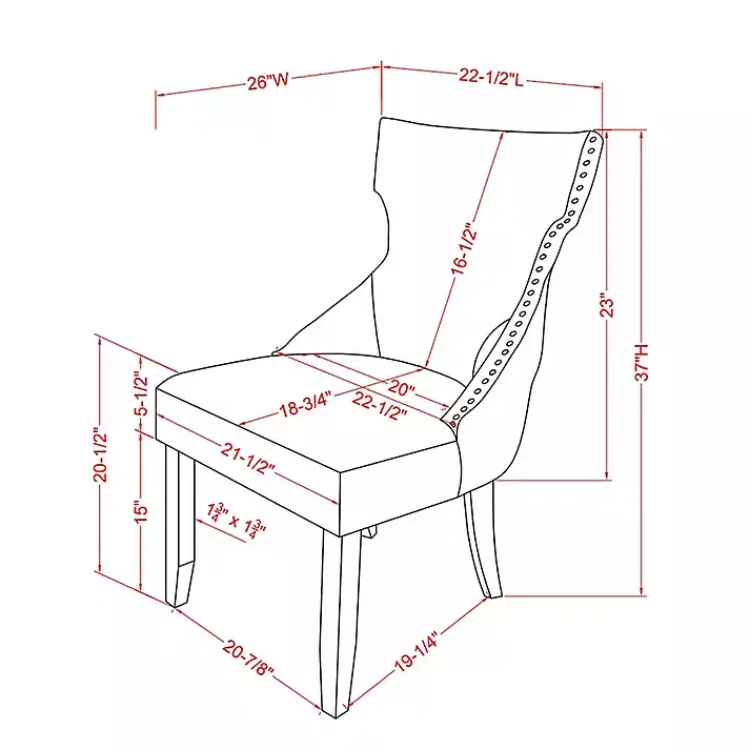 Kirklands Home Dining Chairs|Upholstered Wingback Dining Chairs, Set of 2 Ivory