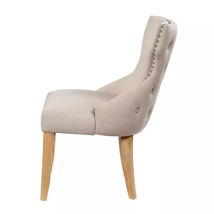 Kirklands Home Dining Chairs|Upholstered Wingback Dining Chairs, Set of 2 Ivory