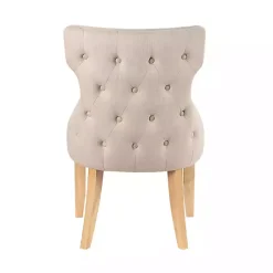 Kirklands Home Dining Chairs|Upholstered Wingback Dining Chairs, Set of 2 Ivory