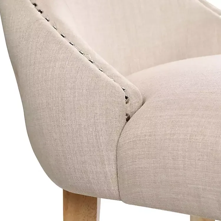 Kirklands Home Dining Chairs|Upholstered Wingback Dining Chairs, Set of 2 Ivory