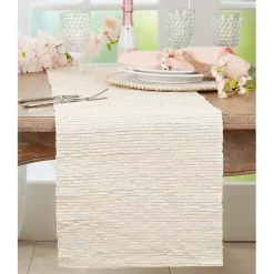 Kirklands Home Table Linens|Water Hyacinth Table Runner Ivory