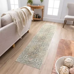 Kirklands Home Area Rugs|Wilcox Medallion Runner, 2x8 Ivory