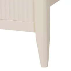 Kirklands Home Beds & Headboards|Wood Fluted Headboard Primrose Queen Bed Ivory