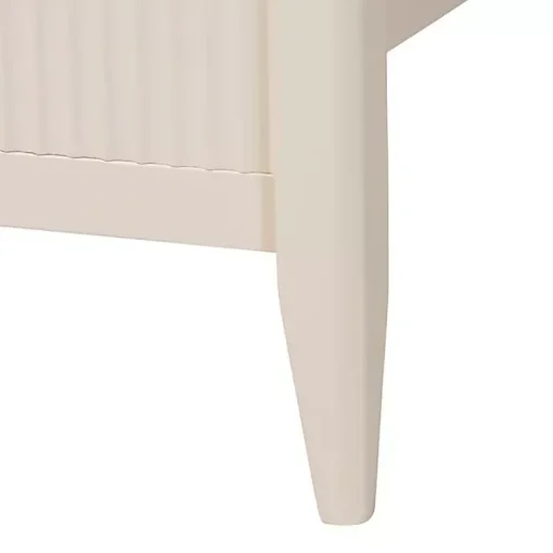 Kirklands Home Beds & Headboards|Wood Fluted Headboard Primrose Queen Bed Ivory
