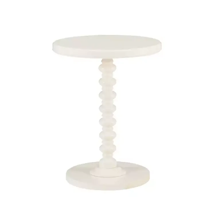 Kirklands Home Accent & End Tables|Wood Spindle Side Table Ivory