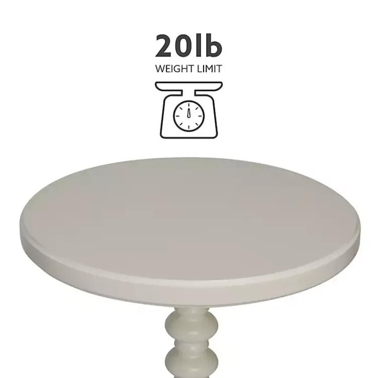 Kirklands Home Accent & End Tables|Wood Spindle Side Table Ivory