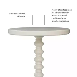 Kirklands Home Accent & End Tables|Wood Spindle Side Table Ivory
