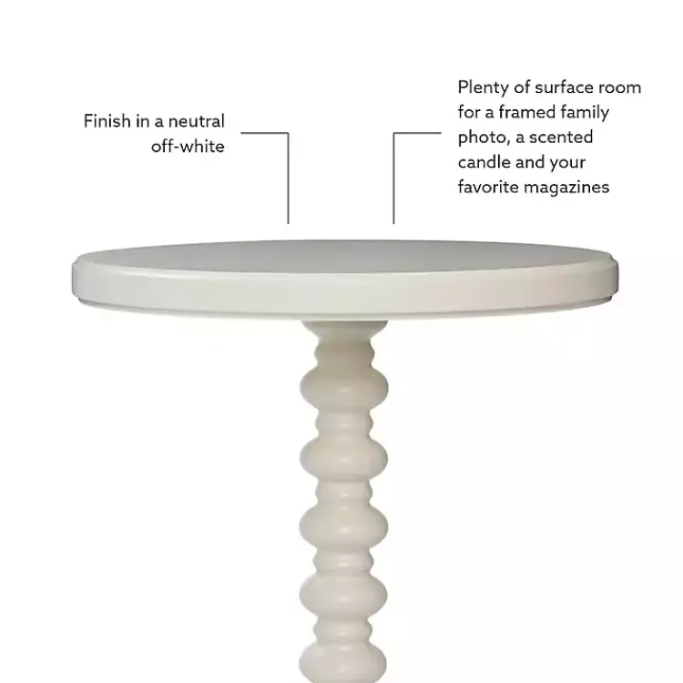 Kirklands Home Accent & End Tables|Wood Spindle Side Table Ivory