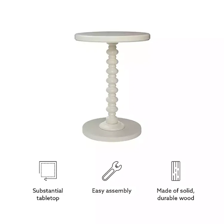 Kirklands Home Accent & End Tables|Wood Spindle Side Table Ivory